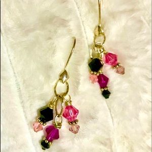 Swarovski and Sterling dangle earrings